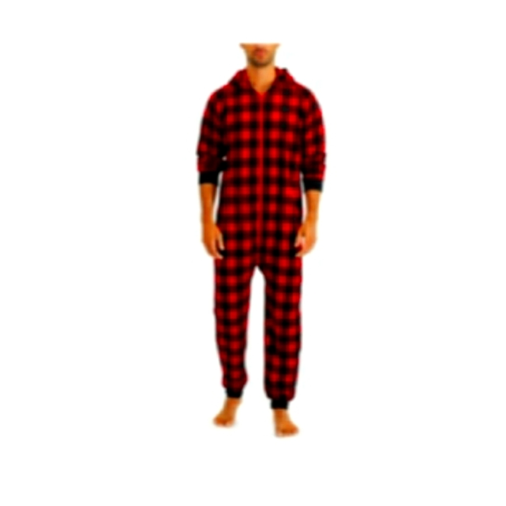 Men's 1-PC Red Check Family Pajamas